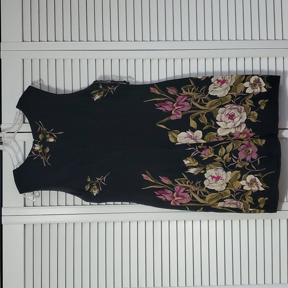 CDC Caren Desiree Company Sleeveless Floral Lined Midi Dress - 14 - Picture 3 of 11